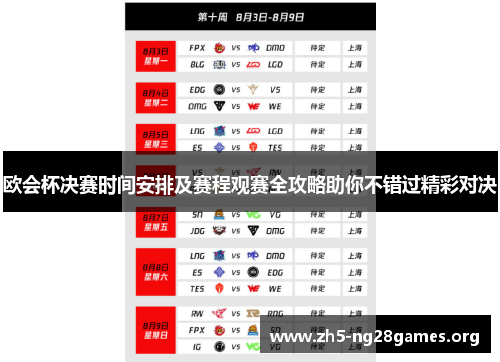 欧会杯决赛时间安排及赛程观赛全攻略助你不错过精彩对决
